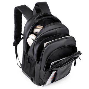 <b>Stylish</b> Unisex PU Laptop <b>Backpack</b> with Zipper Closure 20-39L Large Capacity <b>Waterproof</b> Travel Design Custom Logo - Product Image 6