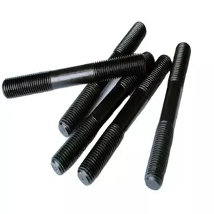 Alta elasticidade do aço carbono Stud igual comprimento Black Thread Rod dupla extremidade Stud parafuso
