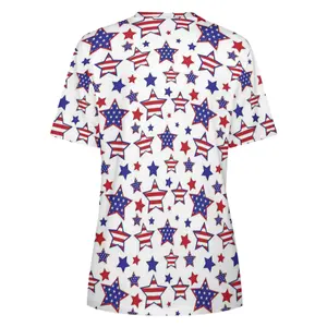 2024 Fashion Print Round Neck Short Sleeve Casual T-shirts For Women Wholesale Spring Summer Women T-shirts