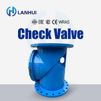 Clapet anti-retour à disque en caoutchouc à bride en fonte ductile de haute qualité PN16 EPDM DN50-DN600 pour eau, huile, eaux usées, personnalisable OEM
