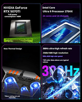 Ordinateur portable de jeu MECHREVO 16Ultra 16 pouces 12 cœurs avec processeur Intel I9 2,7 GHz RTX 5070Ti SSD 2560x1440 16:10 Clavier anglais Prise UK
