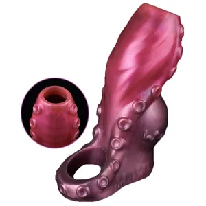 Prix usine 3D fil stimuler pénis manchon réutilisable silicone coq extender gaine pénis anneau éjaculation retardée pour couple