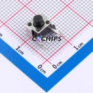 TS013-CBW0EH6.0 Tactile Switch Through hole-4P,7.5x7mm Switch Single Pole Single Throw Round Button 1.8N Right Angle Insert - Product Image 1