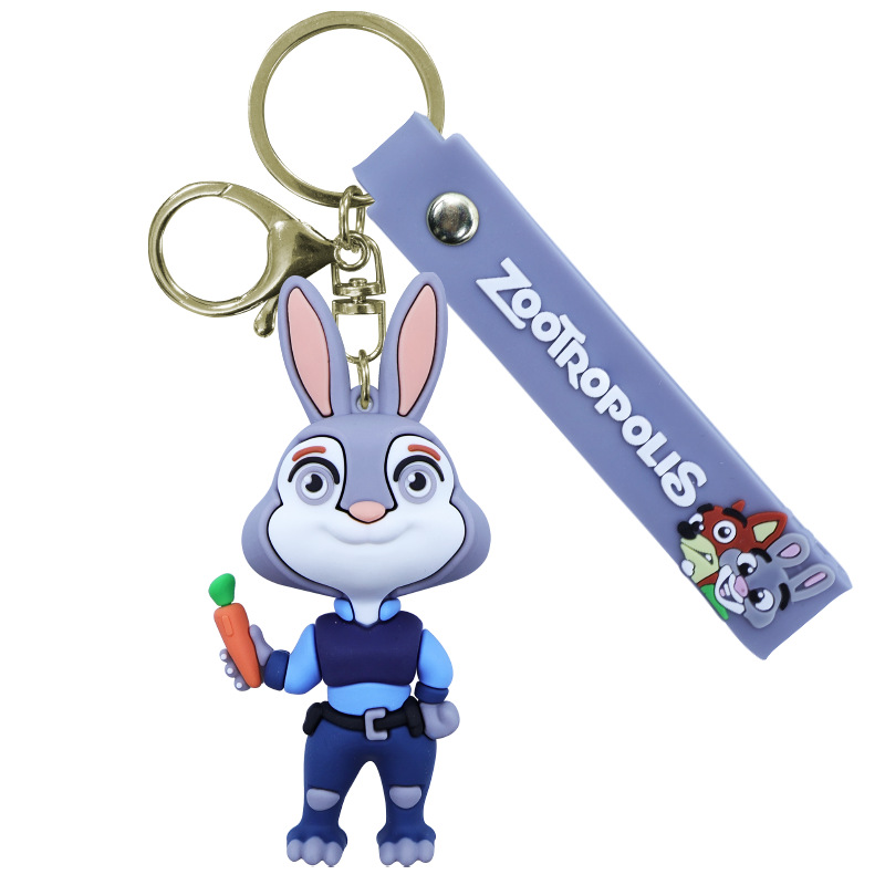Porte-clés poupée policier lapin