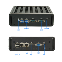 I3 I5 I7 Fanless Mini-PC Dual Lans 6 USB Micro Box PC Intel 6th 7th Gen Two Display Two COM Precio barato Industrial Mini PC
