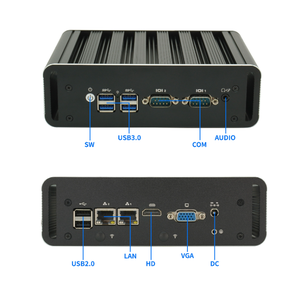 I3 <span class=keywords><strong>i5</strong></span> i7 không quạt mini-pc Dual lans 6 USB Micro box PC <span class=keywords><strong>Intel</strong></span> 6 7th Gen hai hiển thị hai Com giá rẻ giá công nghiệp Mini PC - Product Image 2
