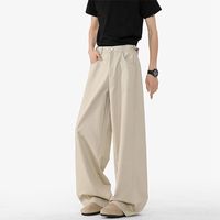 Nouveau pantalon décontracté pour homme, coupe droite, patchwork, confortable et respirant, 100 % coton, taille élastique, vente en gros usine