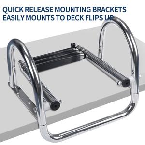 Stainless Steel Folding Marine Boarding for Yacht Swim <b>Platform</b> Telescoping Boat Ladder With Anti Slip <b>Steps</b> - Product Image 2
