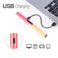 Briquet électrique à arc personnalisé avec logo, interrupteur de sécurité et port de charge USB pour allumage pratique des bougies – Vente en gros