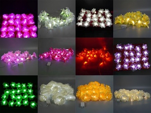 Décoration <span class=keywords><strong>de</strong></span> noël personnalisée, guirlande lumineuse décorative <span class=keywords><strong>de</strong></span> fleurs artificielles à Led - Product Image 6
