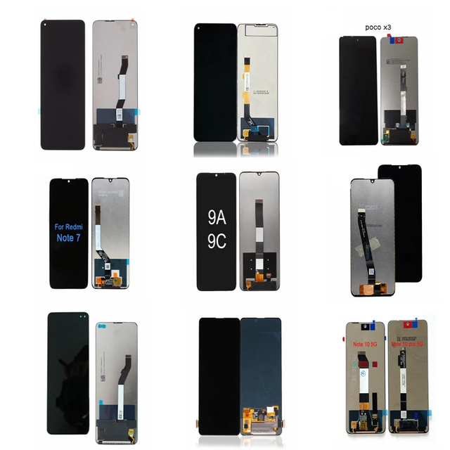 Redmi Note 7/8/9/10/11/12/13/14 Mobile Phone LCD Display Touch Screens Poco M3 M4 M5 Compatible Mobile Phone Parts