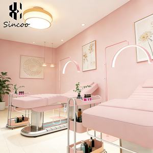 Cama de Spa Facial Multifuncional Rosa Moderna de Alta Calidad al por Mayor con 3 Motores Eléctricos para Cosmética y Masajes - Product Image 5