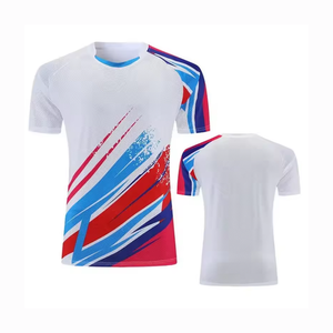 Maillots de badminton de qualité supérieure, design élégant, couleur personnalisée, manches courtes, maillot de badminton - Product Image 1