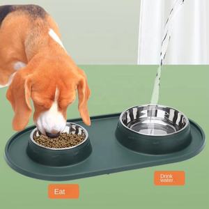 Hot-selling Wholesale Non-slip Large <b>Stainless</b> <b>Steel</b> Silicone <b>Dog</b> <b>Bowl</b> with Double <b>Stainless</b> <b>Steel</b> Feeder Pet Food <b>Bowl</b> - Product Image 2