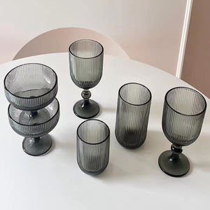 Vaso <span class=keywords><strong>de</strong></span> Vidrio Minimalista para Café, Té, Postres y Dulces, con Rayas <span class=keywords><strong>de</strong></span> Colores, Ideal para el Hogar o Cafeterías - Product Image 3