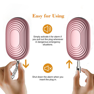 Nữ khẩn cấp an toàn cá nhân Keychain báo động độ nhạy cao 130dB ABS Vật liệu xách tay ROHS chứng nhận hộp màu - Product Image 2