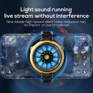 MEMO DLA6 Gaming Phone Cooler Magnetic Cooling Fan for Mobile Phone with Blue <b>Light</b> with Manual <b>Clip</b> - Product Image 5