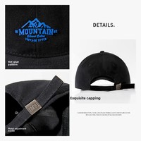 Gorra de Béisbol Estilo Americano con Bordado de Montaña Saya, Diseño Punk Urbano, Primavera/Otoño, Gorra de Copa Suave
