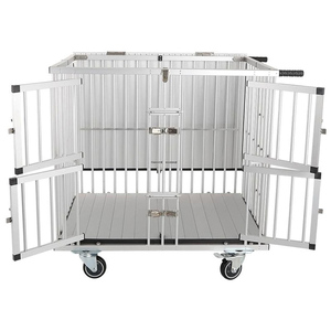 TYXD 4 cuccette in alluminio pieghevole Dog Show Trolley pieghevole gabbia per animali con ruote - Product Image 3