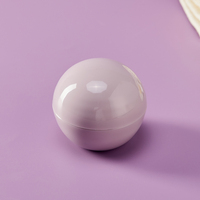 Pots de crème en forme de boule de couleur violette personnalisée PP emballage de crème lotion pour soins pour bébé 50ml joli pot de crème pour le visage pour enfants double couche