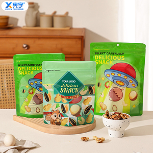 Bolsa de Plástico Personalizada de Grado Alimenticio, Reutilizable, a Prueba de Olores, <span class=keywords><strong>con</strong></span> Cierre de Cremallera, para Piñones Secos, Anacardos, Frutos Secos Mixtos - Product Image 4