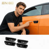 Garniture de poignée de porte extérieure 4 portes style fibre de carbone ABS, couvercle en fibre de carbone pour accessoires Dodge Charger 2026