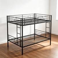 Lit superposé moderne en acier pour deux personnes, structure métallique polyvalente pour la maison, l'hôtel, l'appartement, mobilier de chambre portable