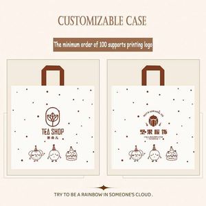 Customized Printing Clear Plastic <b>T</b>-Shirt Bag for Clothing Shoes and Underwear Heat-Sealed Valve Handle Custom Logo Welcome - Product Image 6