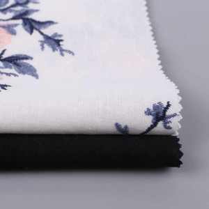 HA-15164D fournisseurs chinois coton lin <span class=keywords><strong>personnalisé</strong></span> dames robe tissu de broderie <span class=keywords><strong>Textile</strong></span> avec fleur - Product Image 5