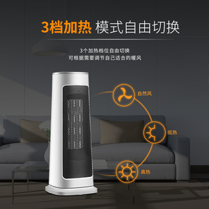 Calentador eléctrico con ventilador y protección contra inclinación para uso en el hogar, oficina, dormitorio y baño - Product Image 4