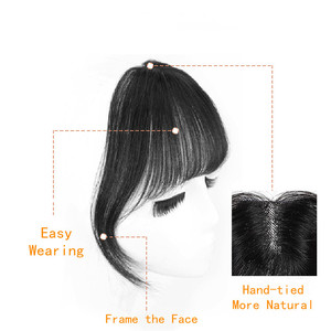 Clip di frangia dei capelli umani di Remy di colore biondo In per la frangia dei capelli fatta a mano dei capelli delle donne - Product Image 5