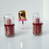Tube de brillant à lèvres personnalisé OEM, ensemble unique vide de conteneurs pour crayon et brillant à lèvres avec grande brosse, emballage cosmétique