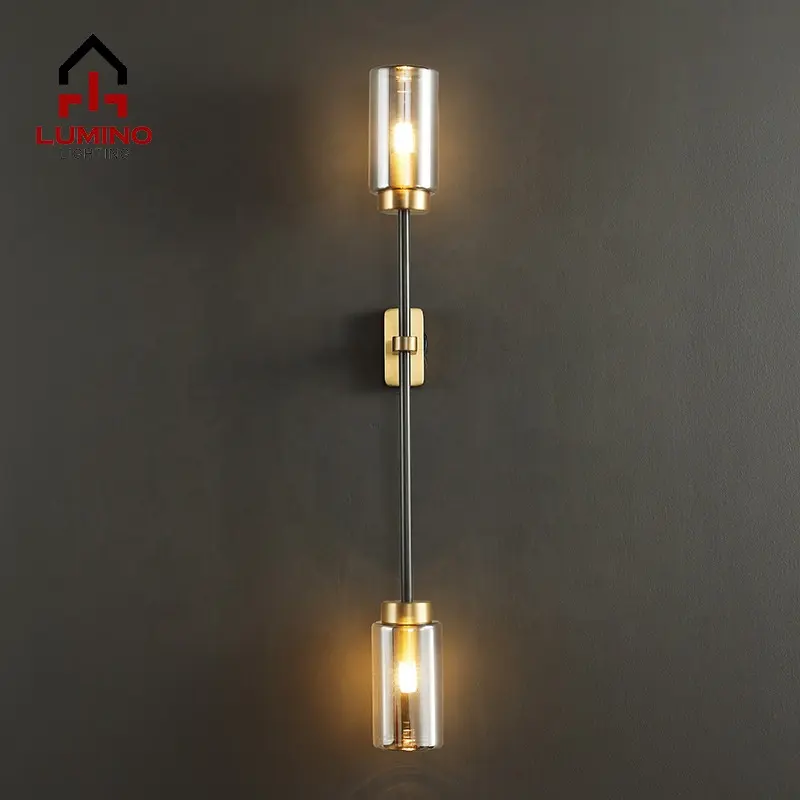 Modern fanct light led wall lamp G9 brass crystal gold wall mounted sconces for villa bedroom porch