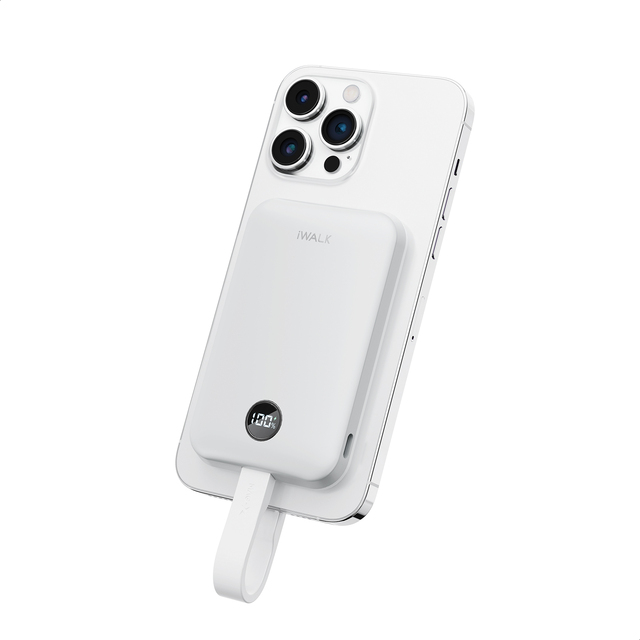 For IWALK 10000mAh PD 30W Fast Charging Battery Pack High Capacity Magnetic Wireless Mag Bank Type-C 15W Safe Portable Mini