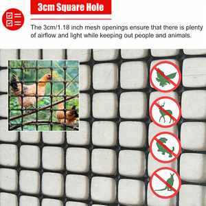 Filet de clôture de jardin en plastique robuste, filet anti-oiseaux, filet de clôture pour poulets - Product Image 4
