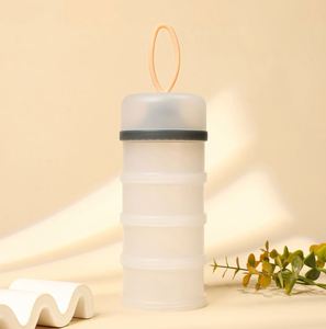 Boîte en plastique portable sans BPA à 4 compartiments, distributeur de lait infantile, conteneur de voyage pour lait en poudre, alimentation pour bébés de 0 à 12 mois - Product Image 4