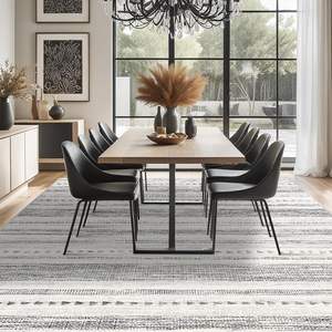 Modern Large Area <b>Rug</b> Grey Stripes Pattern <b>Non</b> <b>Slip</b> <b>Non</b> Shedding Soft Rectangular carpet for Home Decor Custom in Stock - Product Image 5