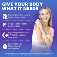 Gummies à la biotine 12000mcg Vitamines pour cheveux, peau et ongles Collagène Chlorophylle Complément beauté Vitamines A C D2 E B6 B12 Zinc