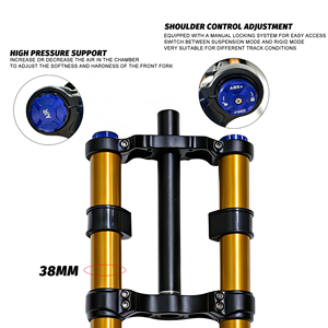 <span class=keywords><strong>Fourche</strong></span> de moto à double couronne, suspension de <span class=keywords><strong>fourche</strong></span> 20*110mm, <span class=keywords><strong>fourche</strong></span> à air pour vélo, débattement de 180mm pour SurRon Light Bee X Talaria Sting - Product Image 2