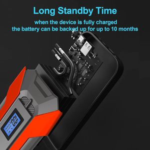 Démarreur de batterie de voiture portable haute puissance 12V <span class=keywords><strong>10000mAh</strong></span> 800A 3000A de pointe, vente en gros d'usine - Product Image 4
