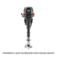 Motor Tempel Yamaha 9.9HP 15HP 2 Tak Berpendingin Air Bensin Langsung dari Pabrik untuk Perahu Karet dan Memancing