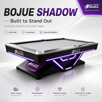 Meja Biliar Bojue Shadow 9FT Rangka Baja LED dengan Batu Slate Jiujiang 30mm