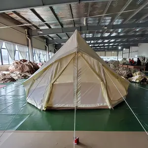 Açık spor eğlence hint tuval pamuk Tipi 5-8 kişi büyük boy aile kamp çadırı seyahat için