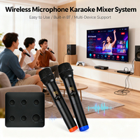 OEM K5 Karaoke Mikseri 2 Kanallı El Tipi Kablosuz Mikrofon Ev Sinema Sistemi KTV Parti TV Amfi Hoparlör Alıcısı için