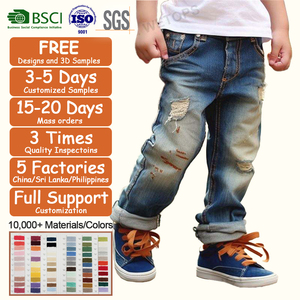 Pantalones Vaqueros de Moda para Niños, Diseño de Pantalones Vaqueros Rectos y Ajustados para Niños Pequeños - Product Image 1