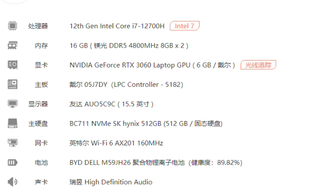 ORANGLES Dall G15 5520(i7 12th/16GB/512GB/RTX3060/165Hz) Computer Laptop High-performance Office Portable Second-hand 15.5inch RGB - elegant presentation - exhibiting components - Image 6 of 6 | ideal for home | Discount on Dall G15 5520(i7 12th/16GB/512GB/RTX3060/165Hz) Computer Laptop High-performance Office Portable Second-hand 15.5inch RGB Virginia | Free Shipping ORANGLES