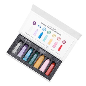 Ensemble de blocs et de cubes en cristal naturel poli authentique 7 Chakras, base <span class=keywords><strong>Tai</strong></span> <span class=keywords><strong>Chi</strong></span> Sept Étoiles, Période 9, décoration de méditation Feng Shui - Product Image 1