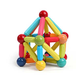 BQ Magnetic Blocks Bar 3D Magnet Stick Rods Set Game Toy Educational Magnetic Building Sticks And Balls Toys For Kids