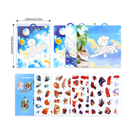 Livre d'activités de dessin pour enfants sur le thème des garçons : Puzzle de lettres autocollantes 2-en-1 et mon premier livre de numéros autocollants
