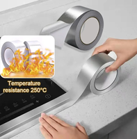 Vente chaude Personnalisé Résistant À La Chaleur Étanche En Fiber De Verre Hvac et Ignifuge 50mm x 50m Ruban De Feuille D'aluminium